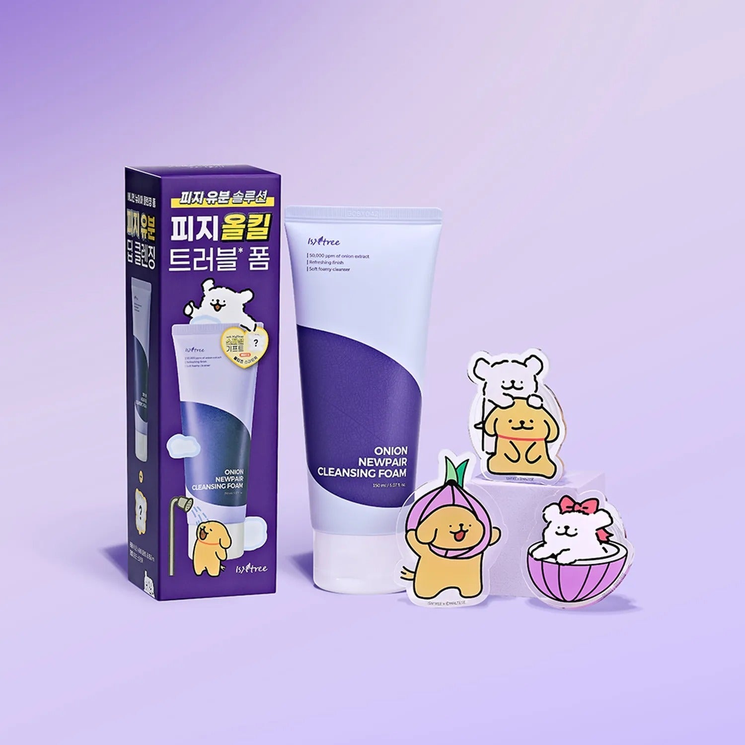 [Maltese Edition]Isntree Onion Newpair Cleansing Foam 150ml (+Phone Grip)