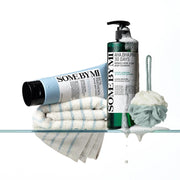 SOME BY MI Clear & Soothe Shower Set (Acne Body Cleanser 400g +  Beta Panthenol Repair Body Cream 200ml + shower pouf)