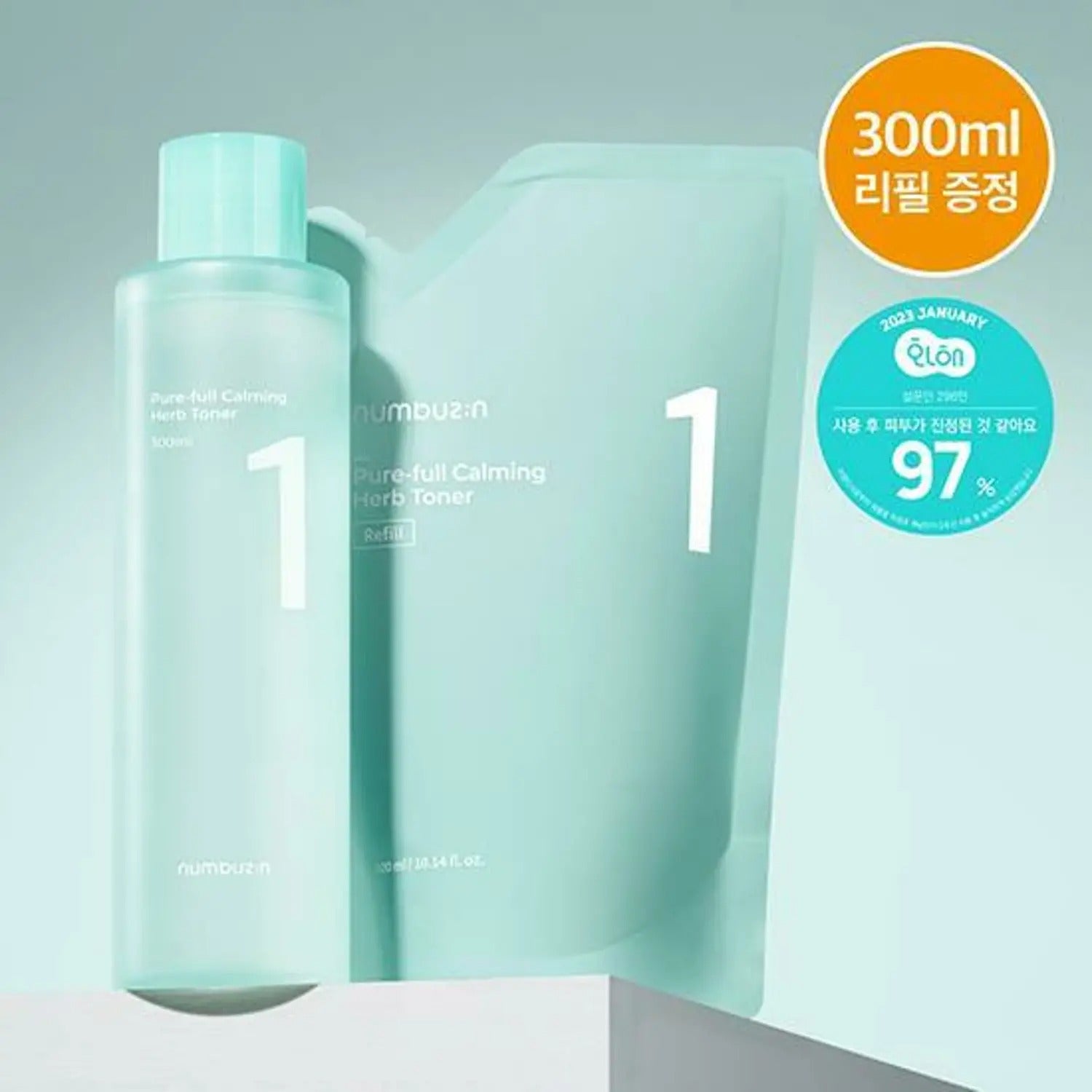 넘버즈인 1번 진정 맑게담은 청초토너 300ml+리필 300ml x3SET (AD)
