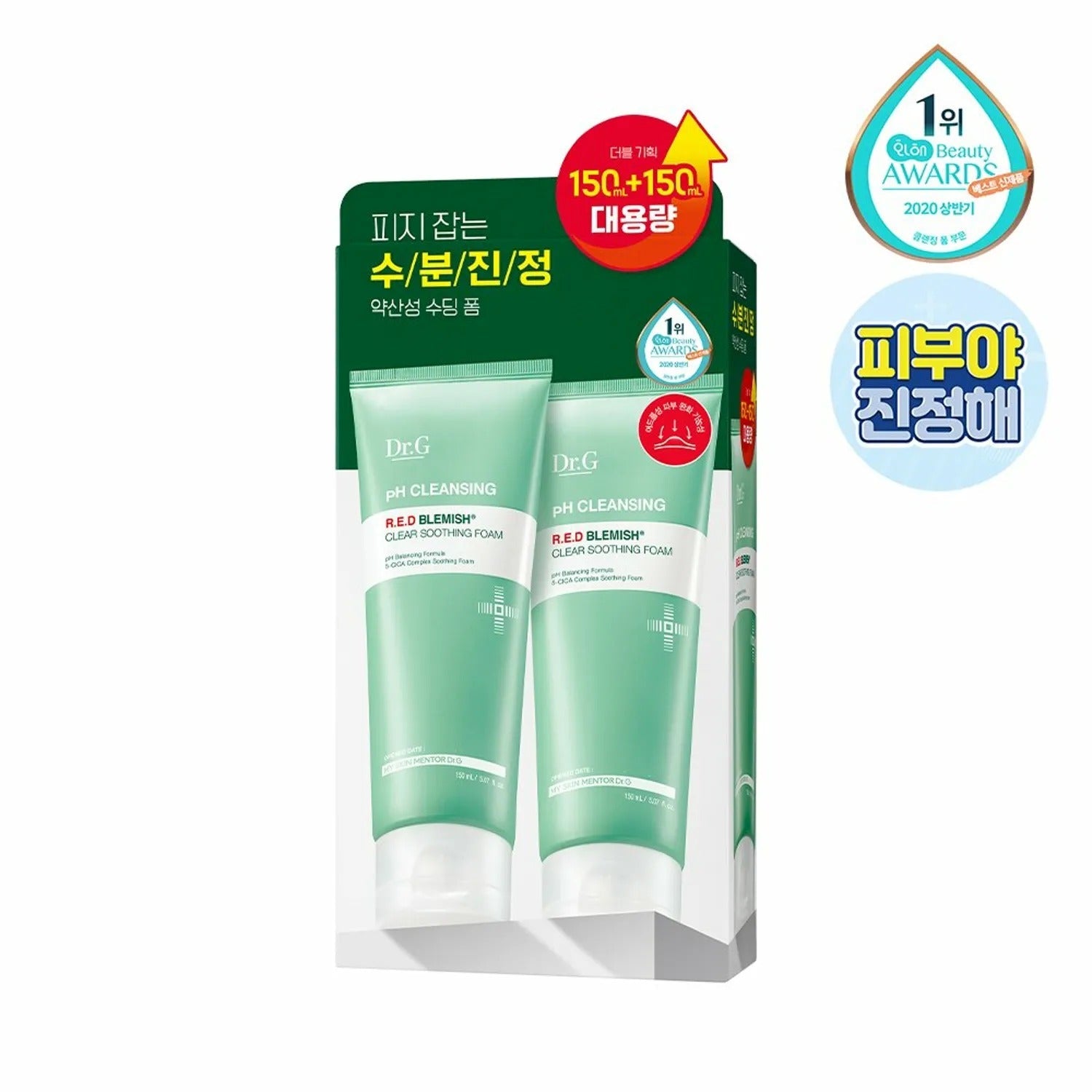 Dr. G pH Cleansing Red Blemish Clear Soothing Foam Duo Set (150mL+150mL)