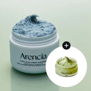Arencia Blue Hyssop Rice Mochi Cleanser 120g Set (+Green Cleanser 15g)