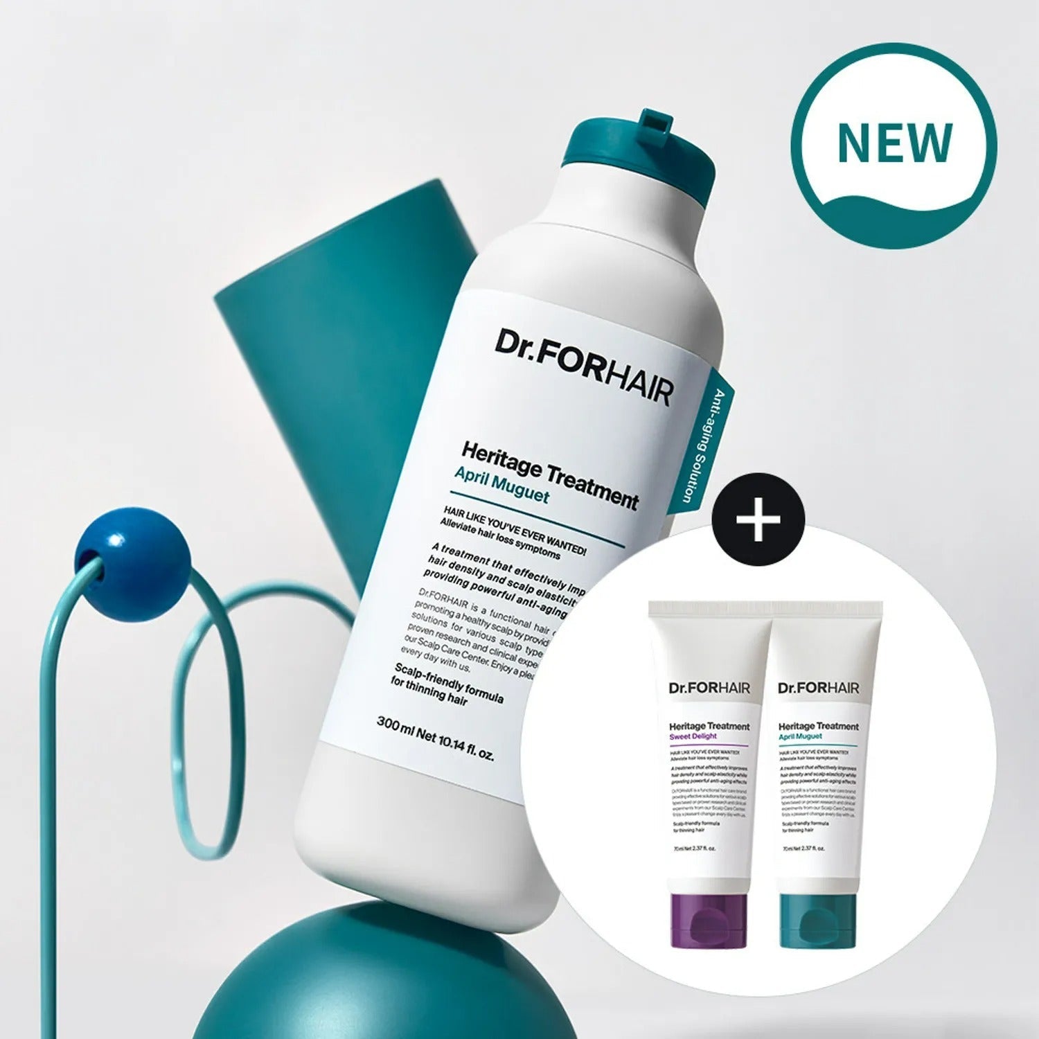 Dr.forhair Heritage Treatment April Muguet 300ml Set (+Sweet Delight 70ml+Earl Grey Bliss 70ml)