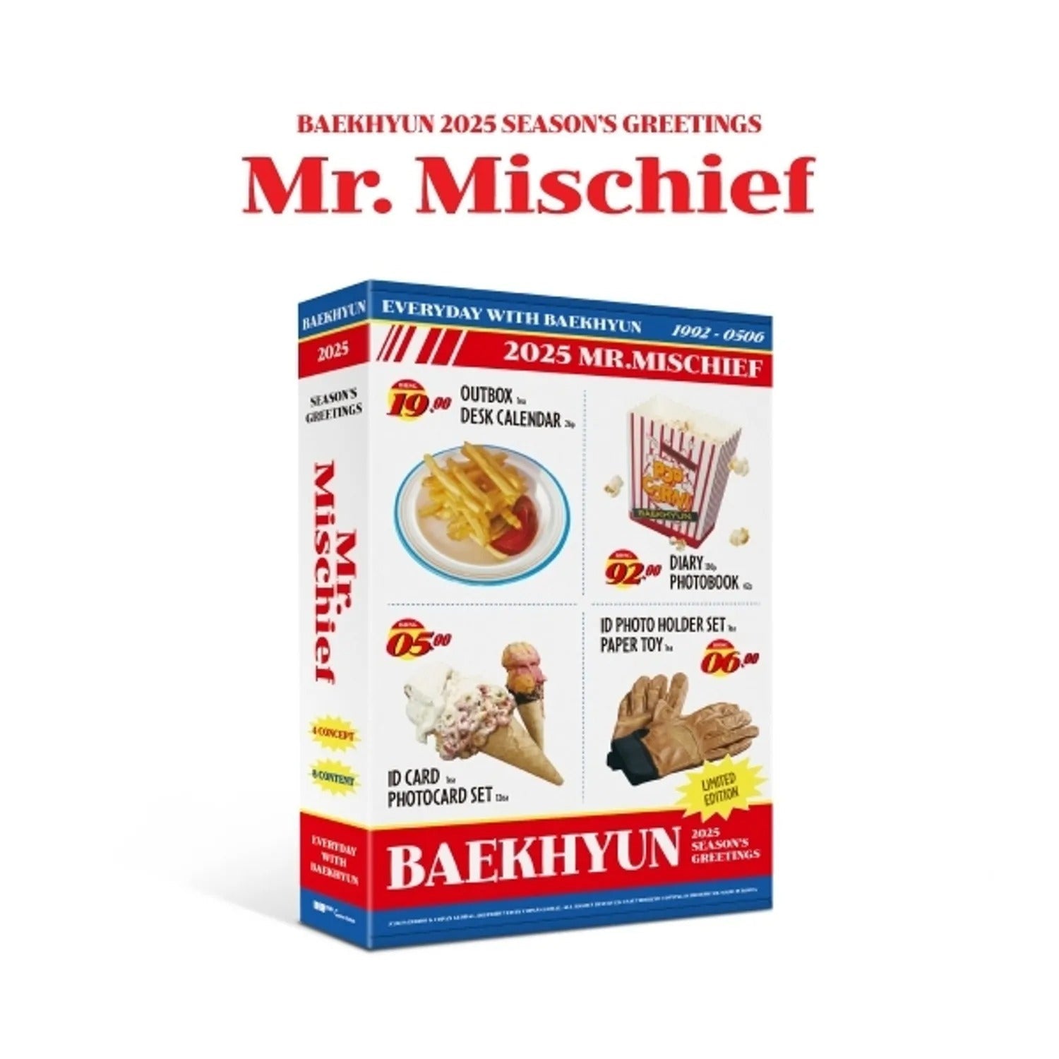 백현 (BAEKHYUN) - 2025 SEASON'S GREETINGS [MR. MISCHIEF] (Random 1 out of 2 Polaroid Photocard)