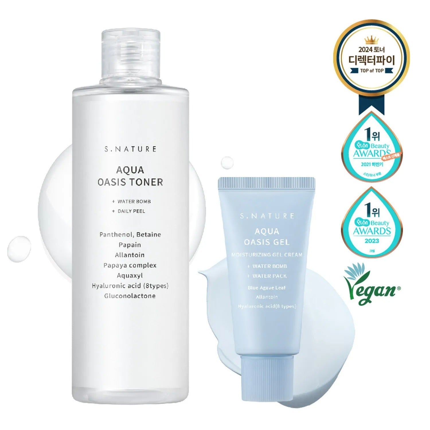 S.NATURE Aqua Oasis Toner 300mL Special Set (Free Gift: gel Cream 30mL)