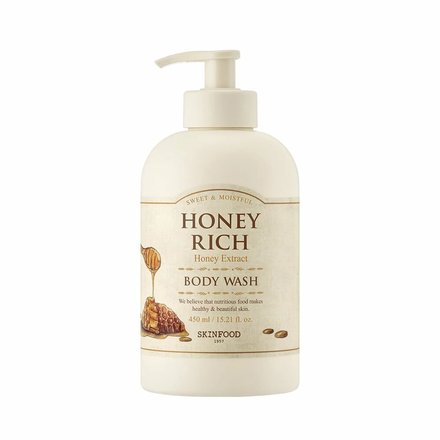 [NEW] SKINFOOD Honey Rich Body Wash / Lotion 450mL