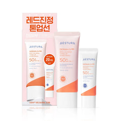 AESTURA Derma UV365 Red Soothing Tone-Up Sunscreen 40ml Set (+20ml)