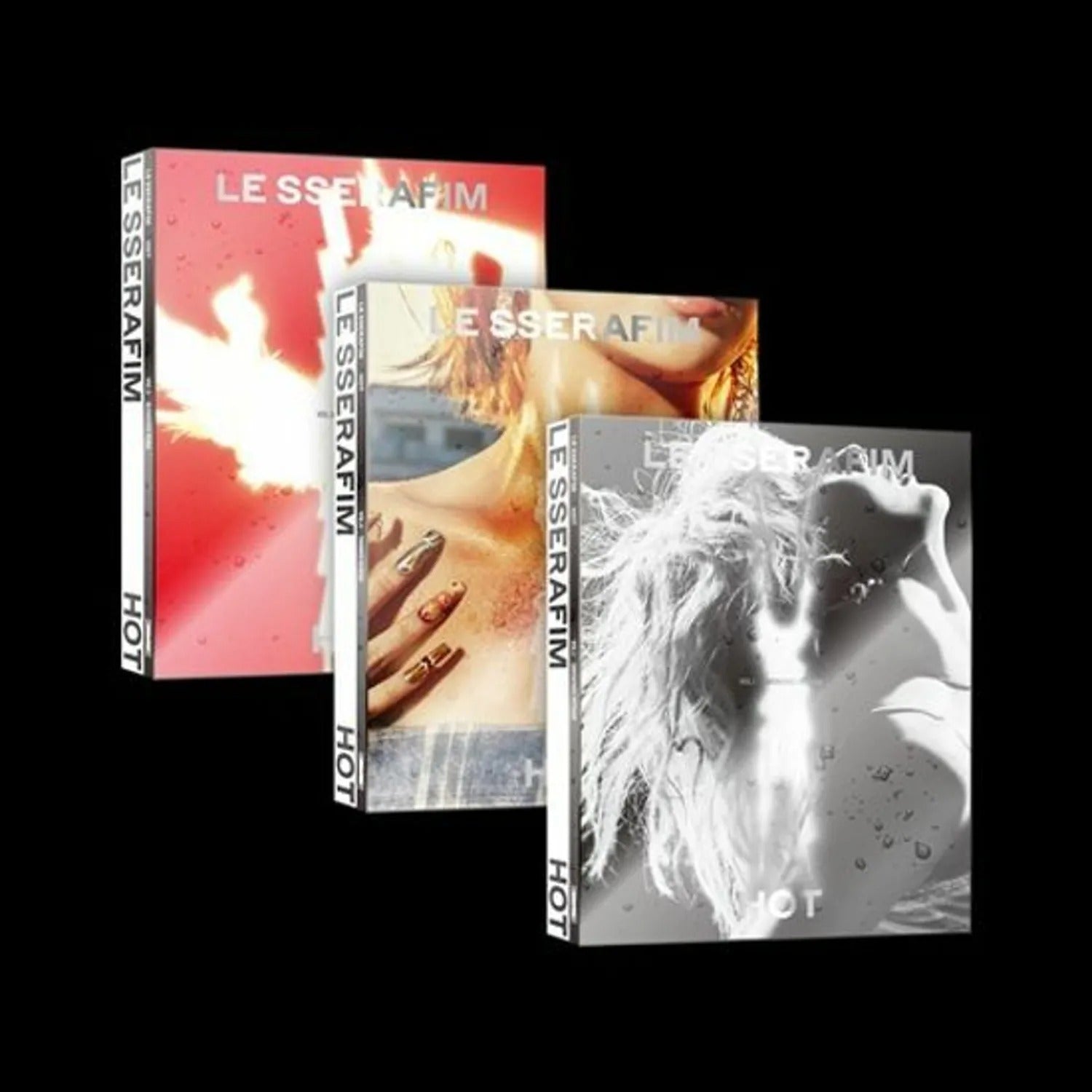 [EXCLUSIVE PHOTOCARD] LE SSERAFIM 5th Mini Album 'HOT' 3-Version Set (Reversed)