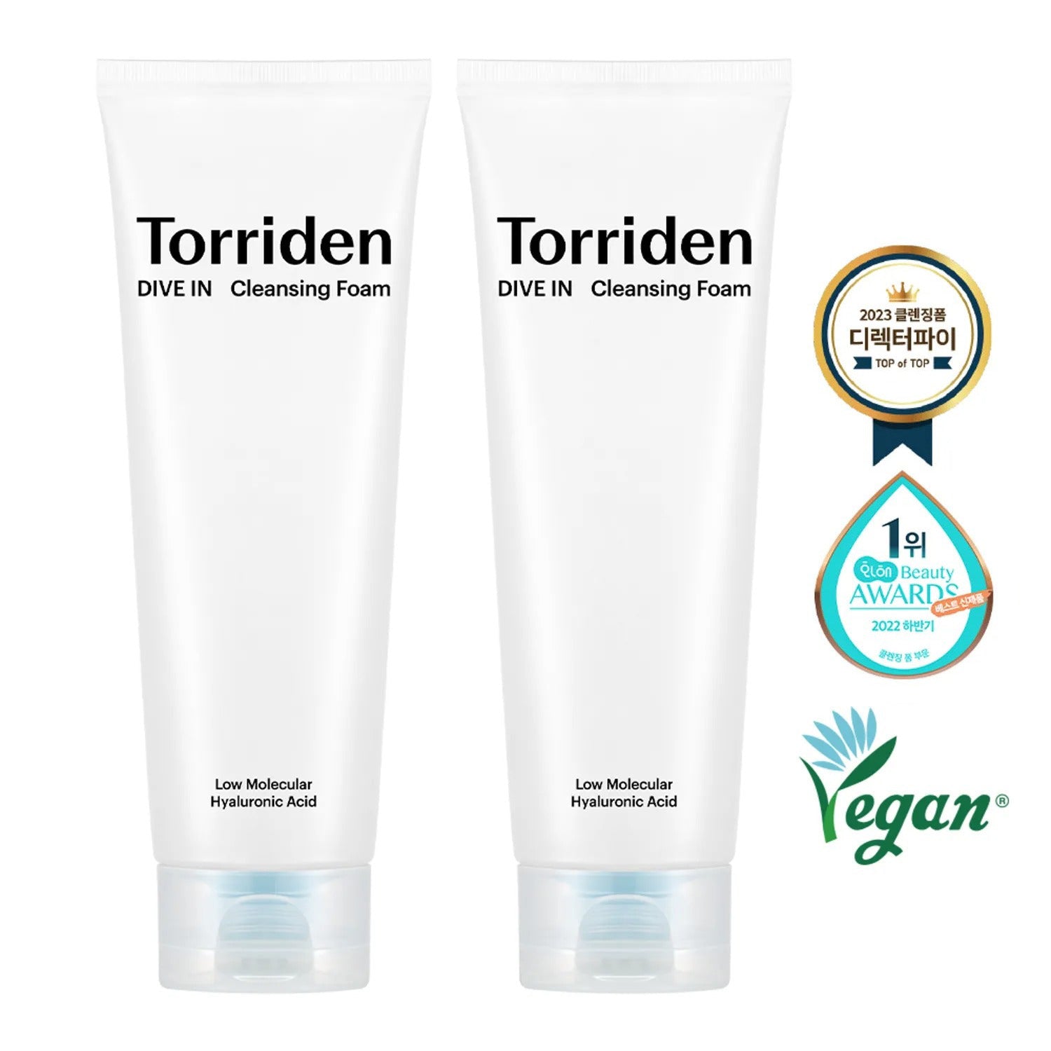Torriden Dive In Low Molecular Hyaluronic Acid Cleansing Foam 150mL Double Set (150mL+150mL)